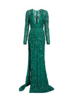 ÉCLAT VERT BEADED FRINGE GOWN — ALIZAY SAAD | 2026 EDITION