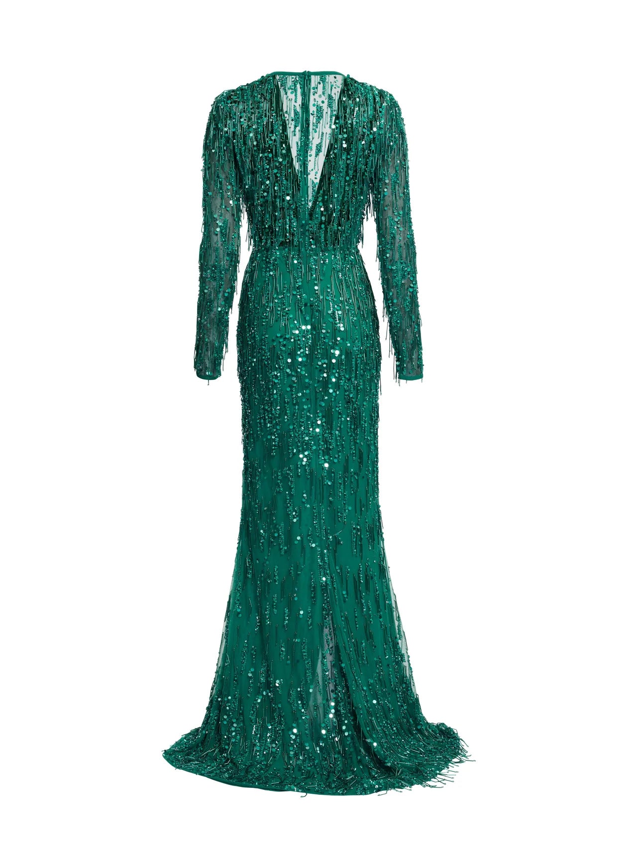 ÉCLAT VERT BEADED FRINGE GOWN — ALIZAY SAAD | 2026 EDITION