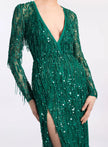 ÉCLAT VERT BEADED FRINGE GOWN — ALIZAY SAAD | 2026 EDITION