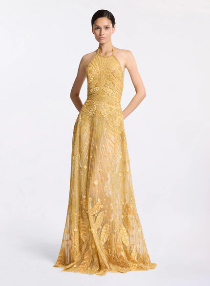 SOLÈNE DORÉ BEADED LONG DRESS — ALIZAY SAAD | 2026 EDITION